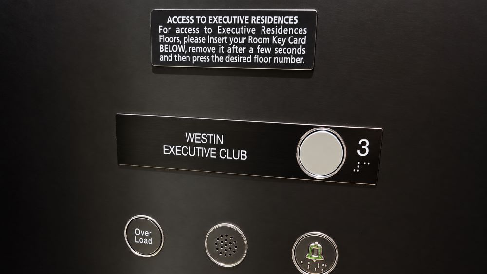 Westin KL accesso lounge terzo piano